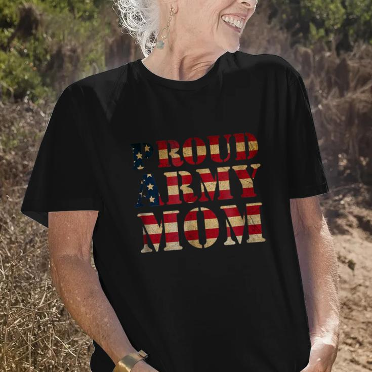 Military Usa Proud Army Mom Old Women T-shirt Gifts for Her