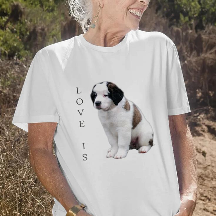 Saint Bernard Women Men Kids Love Dog Mom Dad Pet Old Women T-shirt Gifts for Her