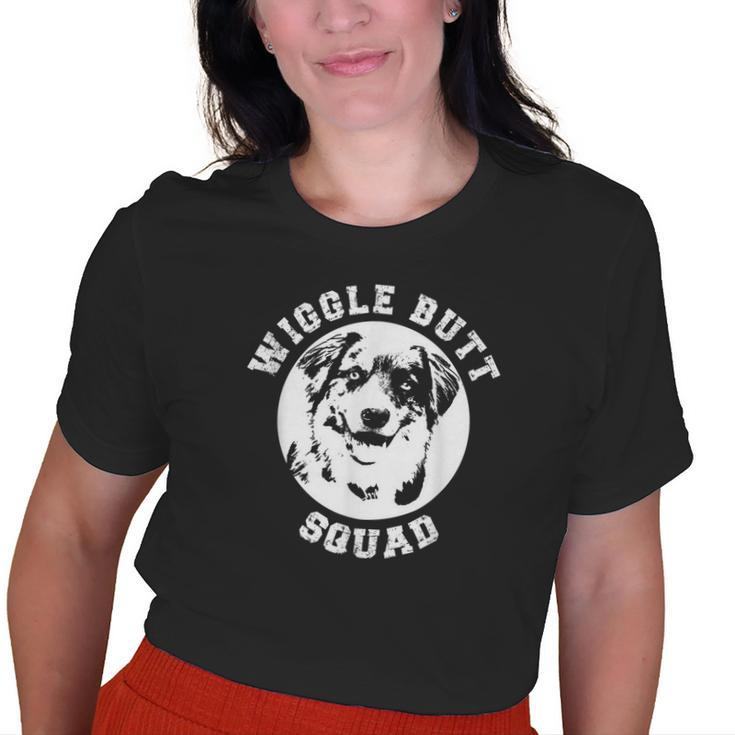 Australian Shepherd Wiggle Butt Squad For Aussie Mom Old Women T-shirt