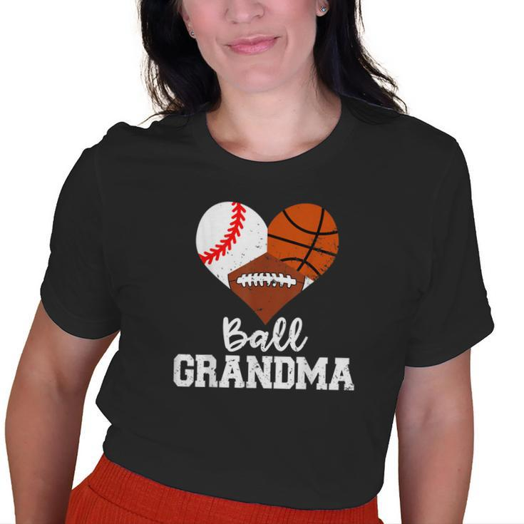 Ball Grandma Baseball Basketball Football Old Women T-shirt