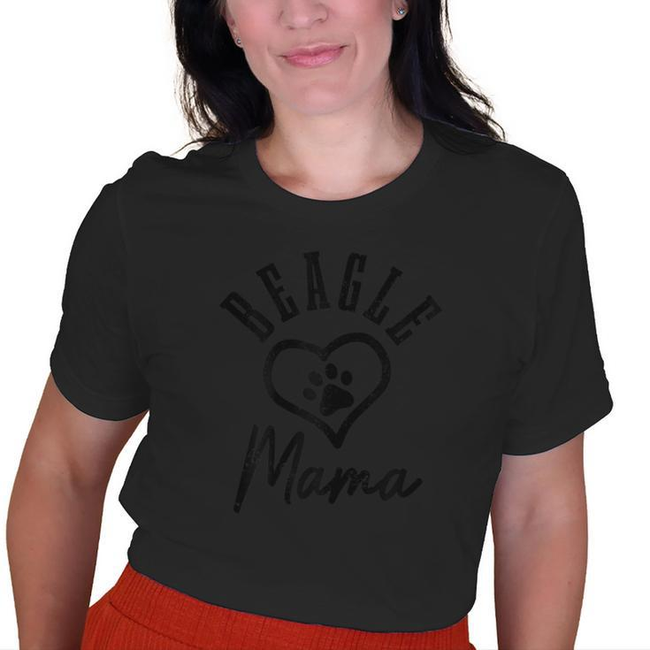 Beagle Mama Heart Paw Cute Dog Lover Beagle Mom Old Women T-shirt