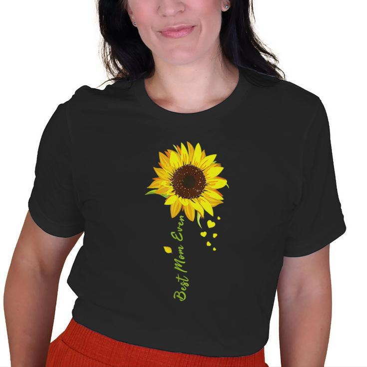 Best Mom Ever Sunflower Hearts Love Women Old Women T-shirt