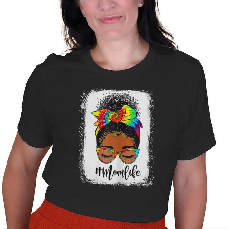 Black Women Tie Dye Mom Life Mothers Women Mama Old Women T-shirt