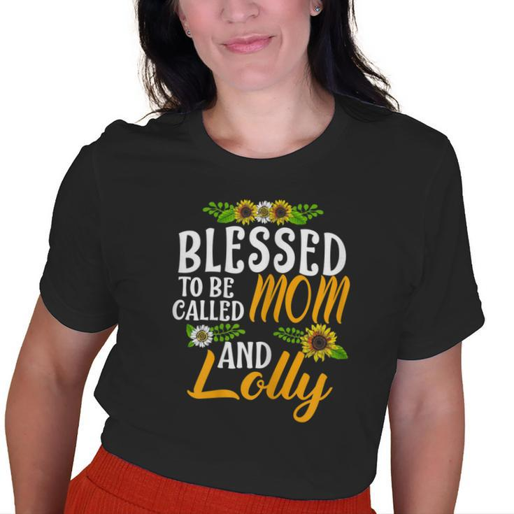 Blessed To Be Called Mom And Lolly Thanksgiving Christmas Old Women T-shirt