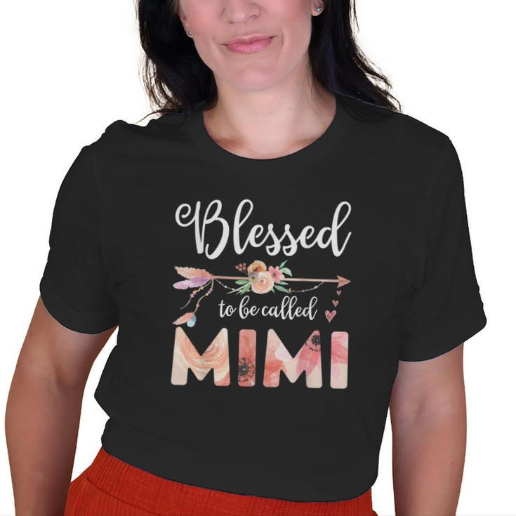 Blessed Mimi Floral Grandma Old Women T-shirt