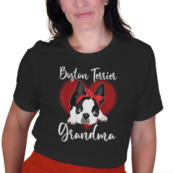 Boston Terrier Grandma Dog Owner Boston Terrier Old Women T-shirt