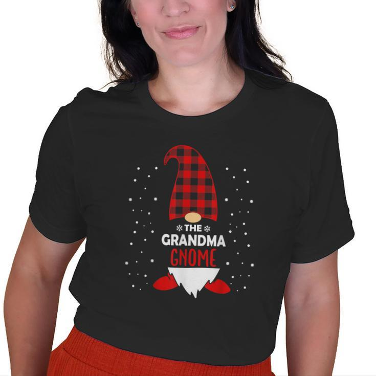 Christmas Grandma Gnome Red Plaid Xmas Gnomes Pajama Old Women T-shirt