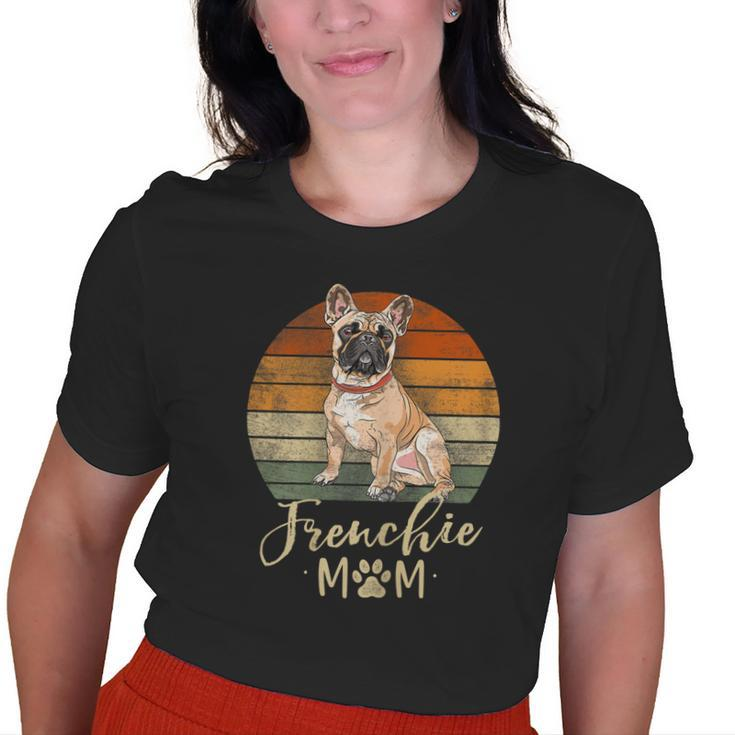 Frenchie Mom Retro French Bulldog Lover Dog Mama Old Women T-shirt