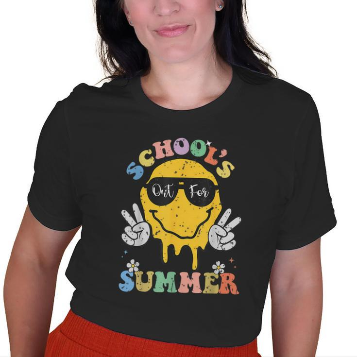 Funny Groovy Schools Out For Summer Graduation Teacher Kids  Old Women T-shirt Graphic Print Casual Unisex Tee