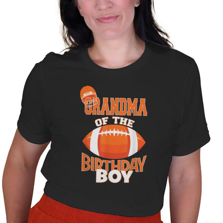 Grandma Of The Birthday Boy American Football Kid Party Old Women T-shirt