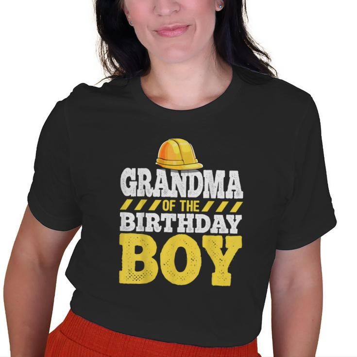 Grandma Of The Birthday Boy Construction Birthday Party Old Women T-shirt