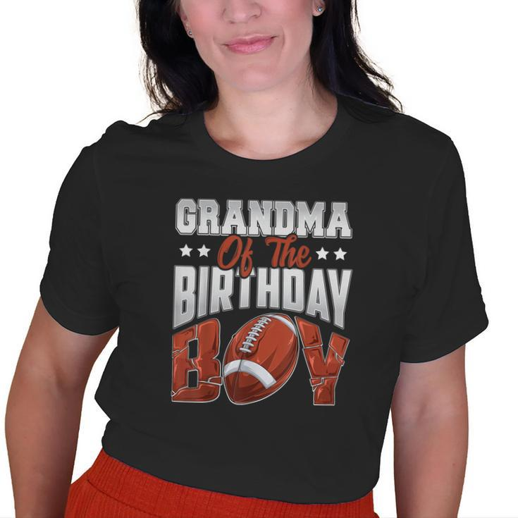 Grandma Football Birthday Boy Family Baller Bday Party Old Women T-shirt
