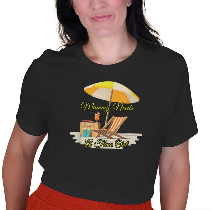Grandma Needs A Timeout On The Beach With An Adult Beverage Old Women T-shirt