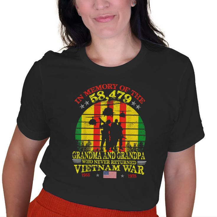 Grandpa And Grandma Vietnam Veteran Memory The War Vietnam Old Women T-shirt