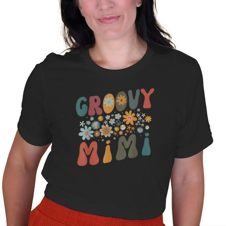 Groovy Mimi Retro Colorful Flowers Grandma Old Women T-shirt