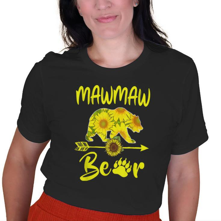 Mawmaw Bear Sunflower Mom Grandma Old Women T-shirt