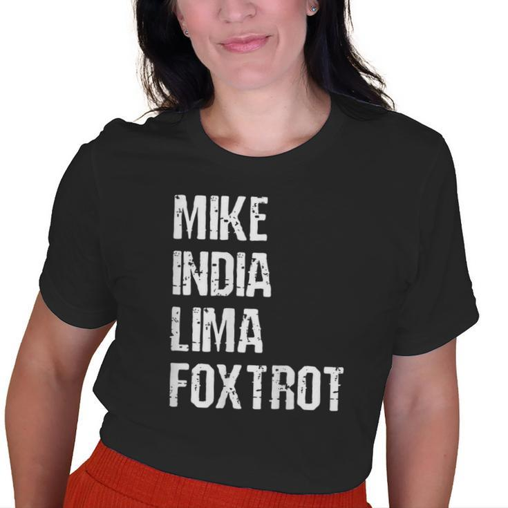 Mike India Lima Foxtrot Milf Mom Humor Old Women T-shirt