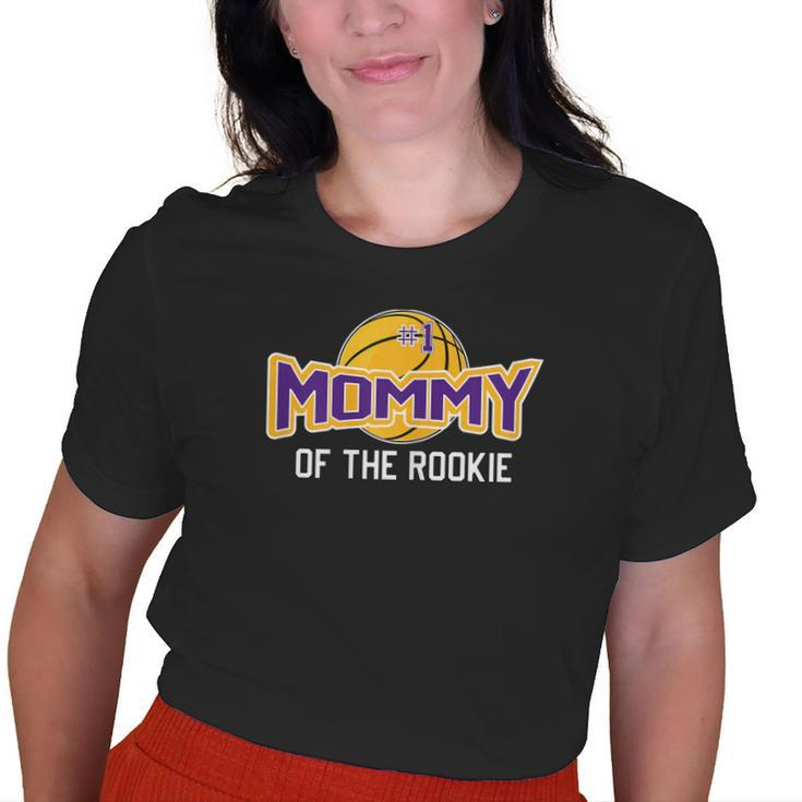 Mommy Of Rookie 1St Birthday Basketball Theme Matching Party Old Women T-shirt