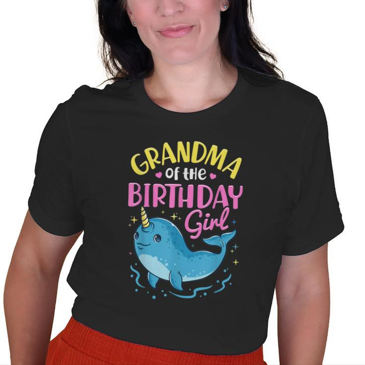 Narwhal Birthday Girl Party Family Matching Costume Grandma Old Women T-shirt