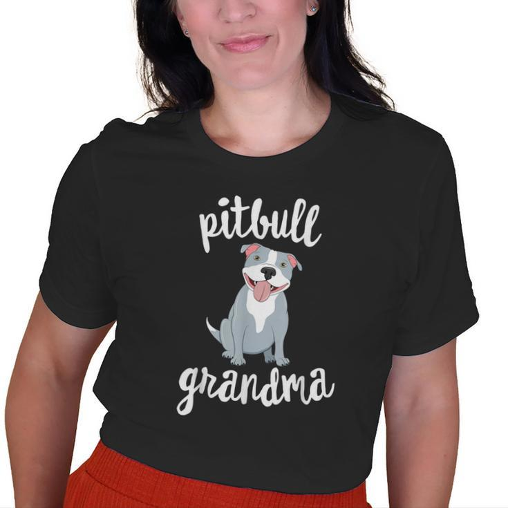 Pitbull Grandma Pawma Dog Grandparents Grand Maw Old Women T-shirt