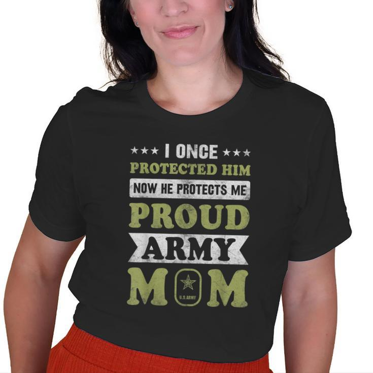 Proud Army Mom Military Soldier Mama Cute Old Women T-shirt