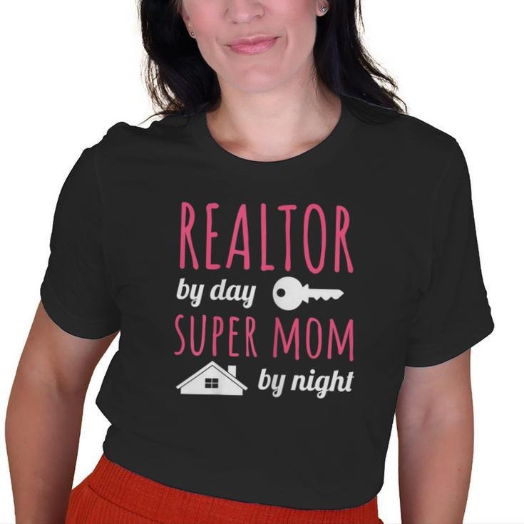 Realtor By Day Super Mom By Night Real Estate Agent Broker Old Women T-shirt