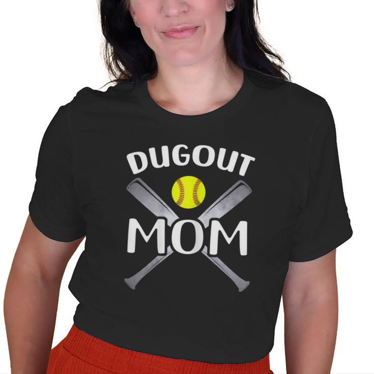 Softball Dugout Mom Old Women T-shirt