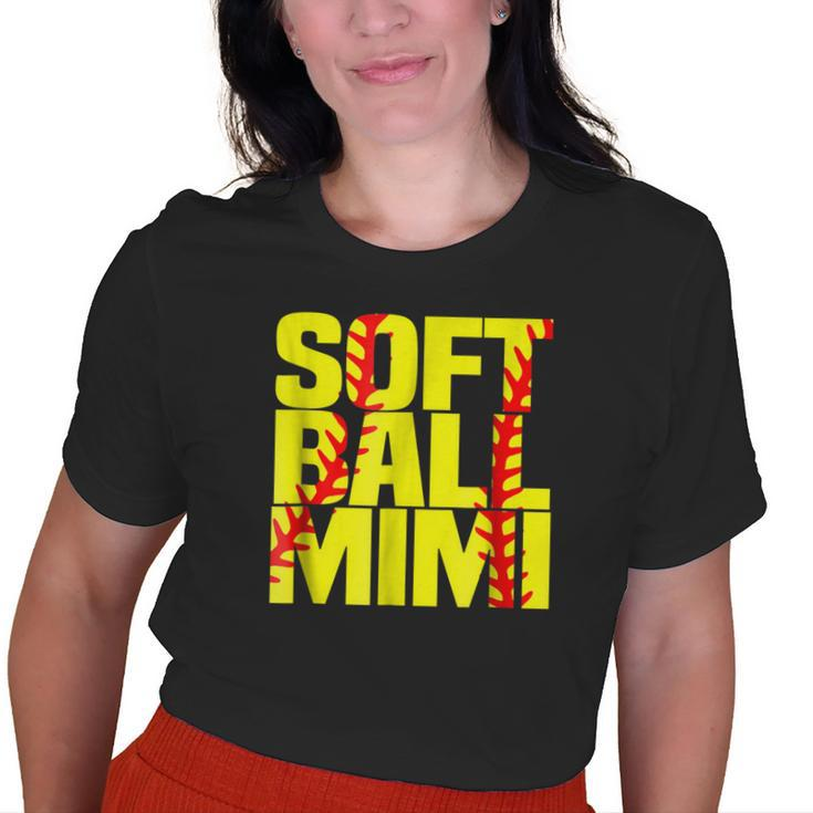 Softball Mimi Proud Grandma Old Women T-shirt