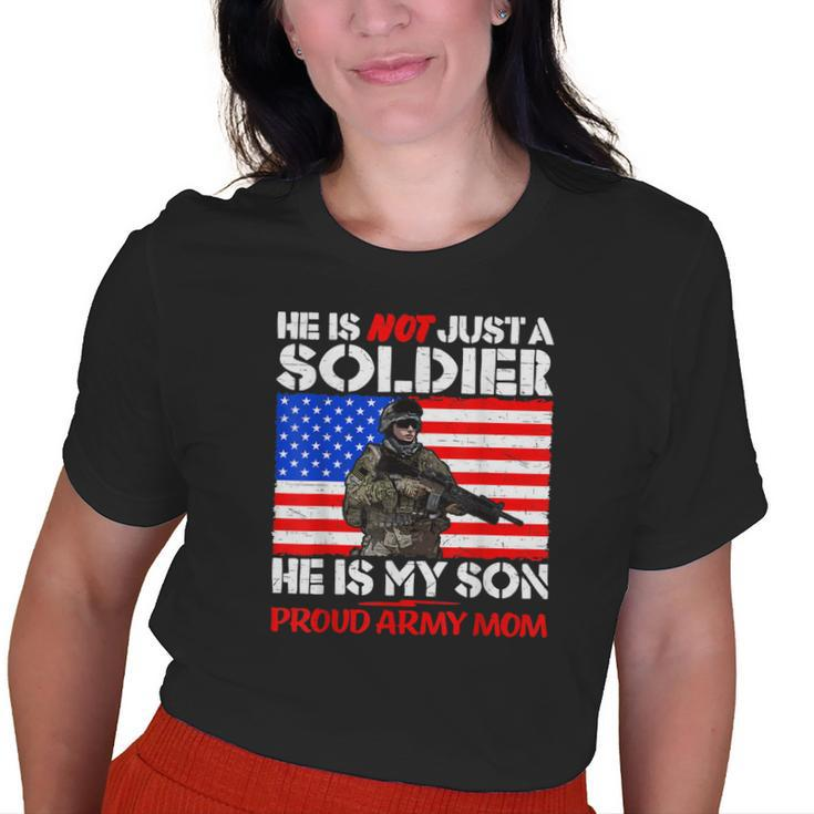 My Son Is A Soldier Proud Army Mom Military Mother Old Women T-shirt