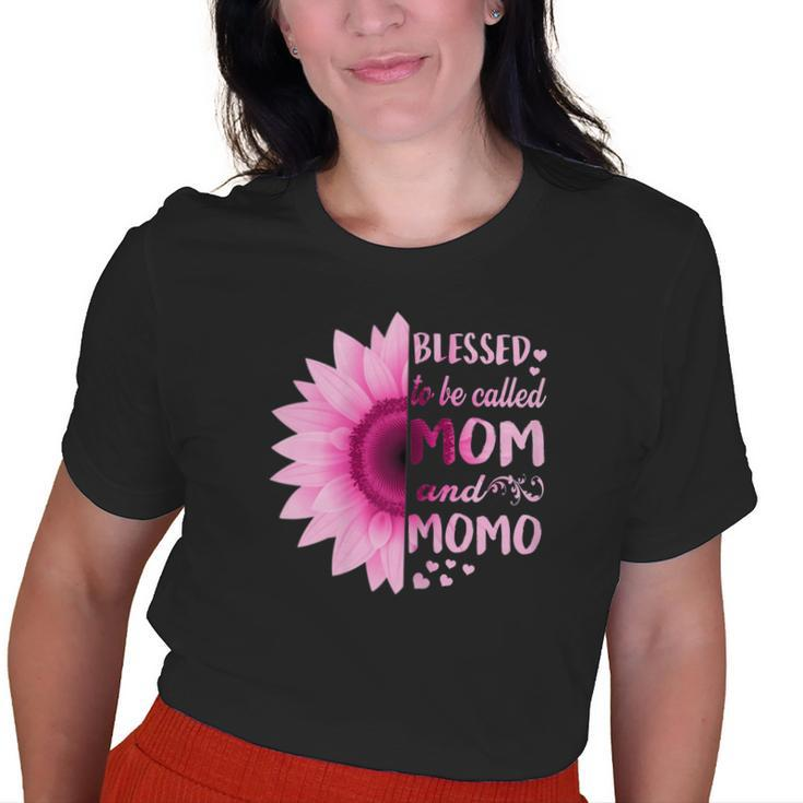 Sunflower Blessed To Be Called Mom And Momo Old Women T-shirt