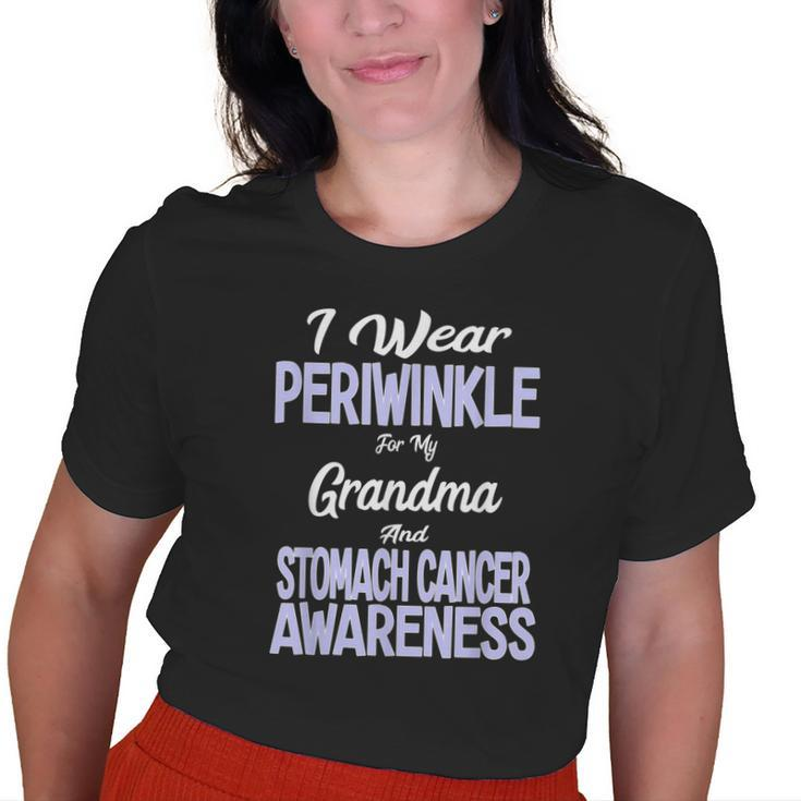 I Wear Periwinkle For Grandma Stomach Cancer Awareness Old Women T-shirt