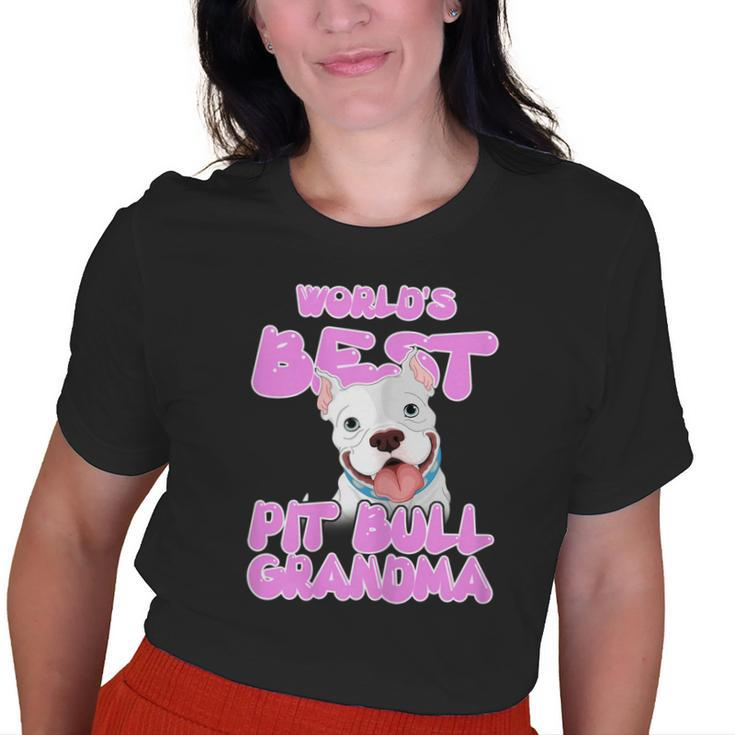 Worlds Best Pit Bull Grandma Dog Owner Pitbull Mom Old Women T-shirt