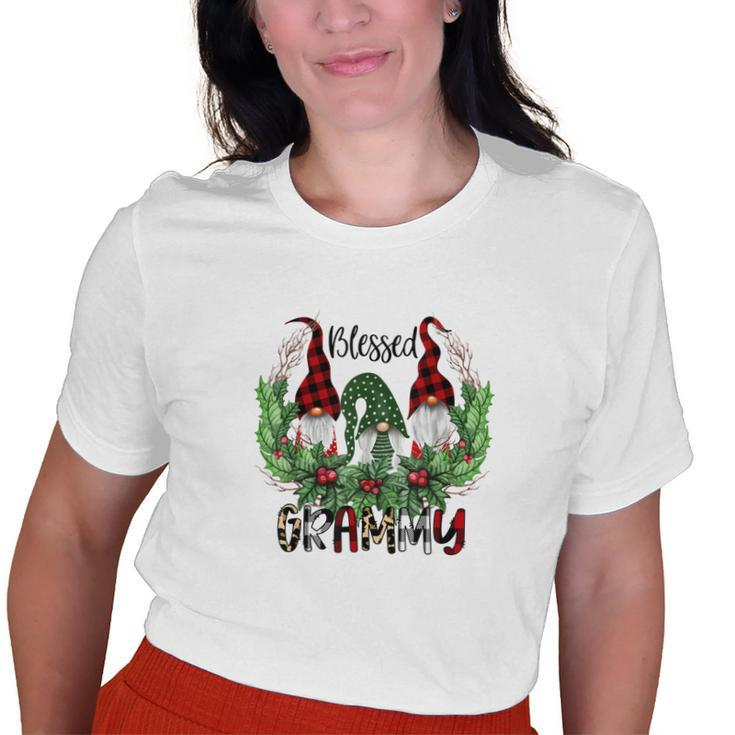 Blessed Grammy Christmas Gnome Grandma Old Women T-shirt