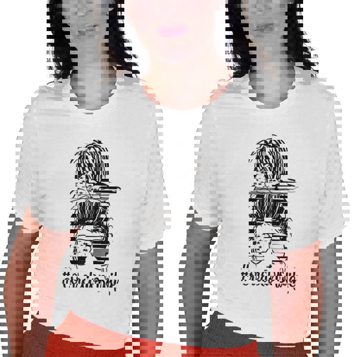 Corrections Wife Messy Bun Proud Correctional Officer Wife Old Women T-shirt