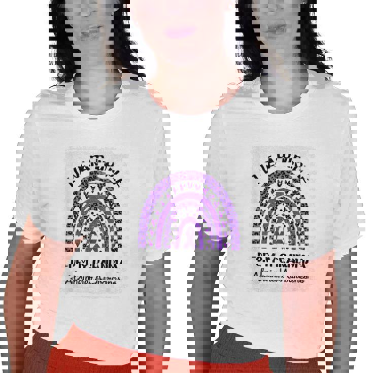 End Alzi Wear Purple For My Grandma Alzheimers Awareness Old Women T-shirt