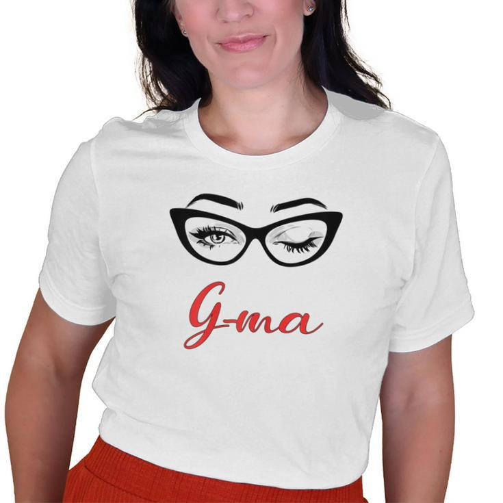 Gma Eyes Wink Cute Glasses Old Women T-shirt