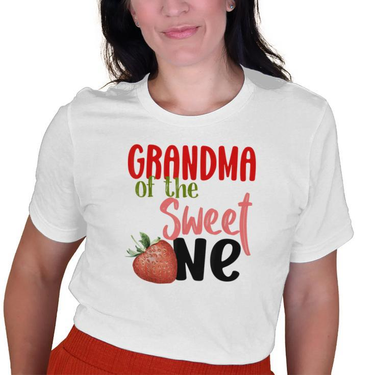 Grandma The Sweet One Strawberry Birthday Family Party Old Women T-shirt