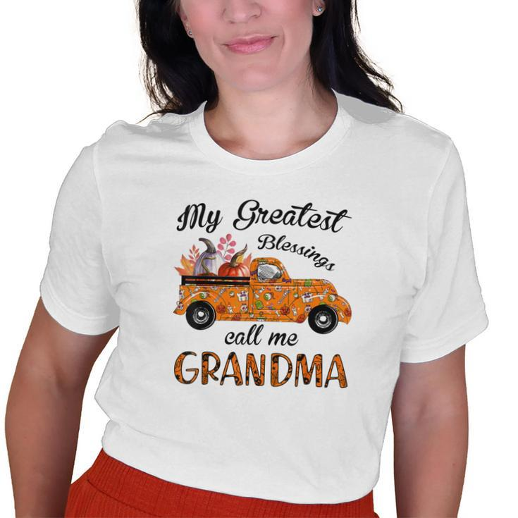 My Greatest Blessings Call Me Grandma Pumpkin Truck Old Women T-shirt