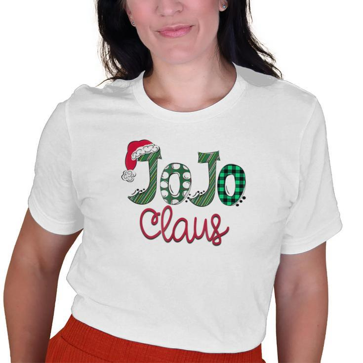 Jojo Claus Christmas Santa Claus Hat Grandma Old Women T-shirt