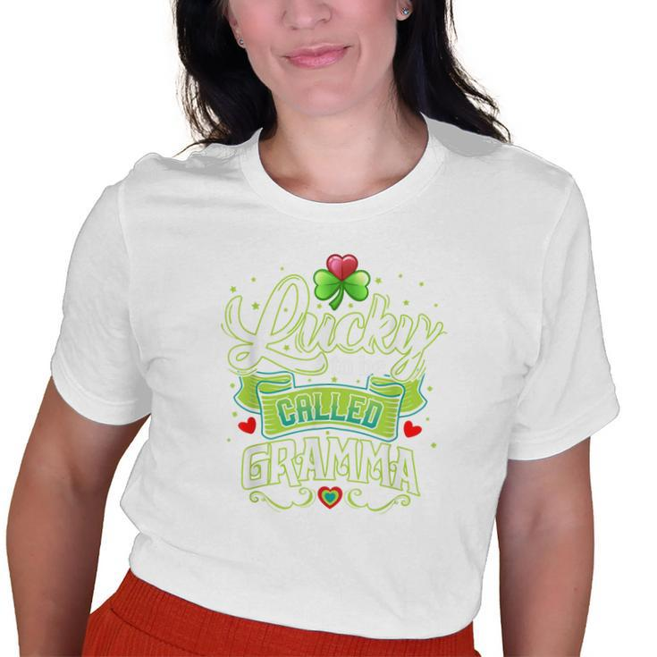Lucky To Be Called Gramma St Patricks Day Proud Grandma Old Women T-shirt