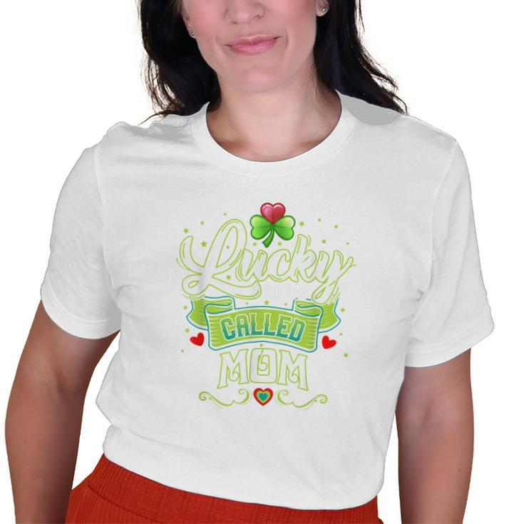 Lucky To Be Called Mom St Patricks Day Proud Grandma Old Women T-shirt