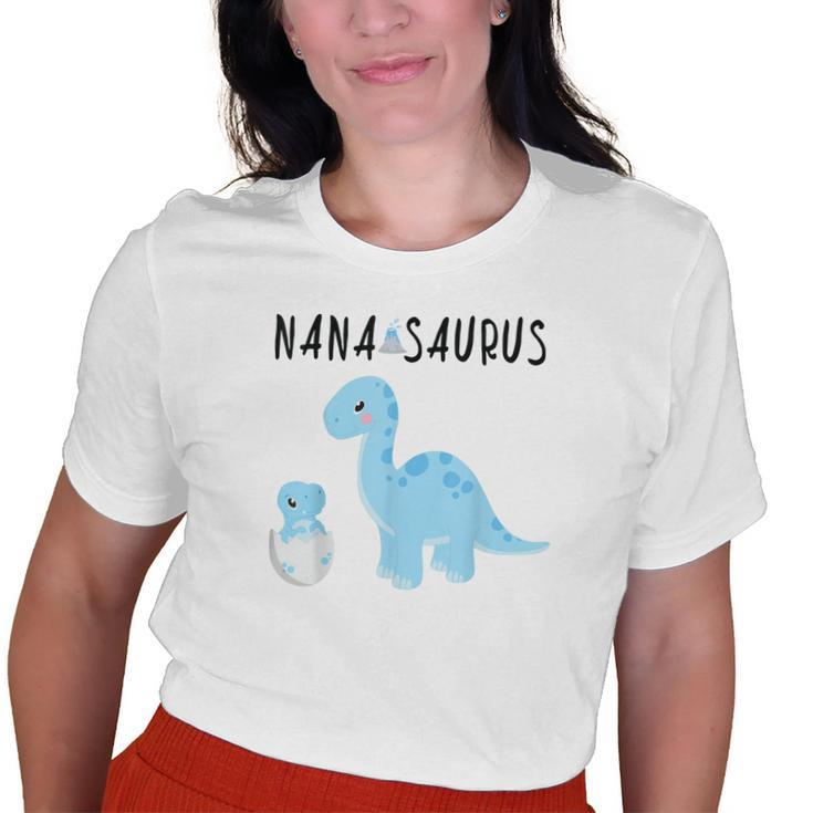 Nanasaurus For Grandma Matching Dinosaur For Women Old Women T-shirt
