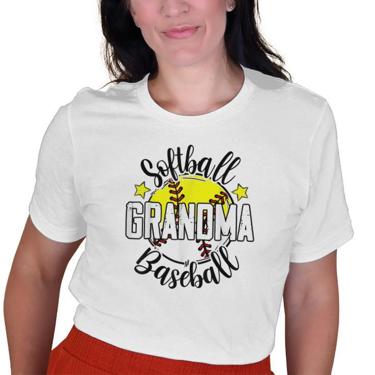 Softball Baseball Grandma Happy Old Women T-shirt