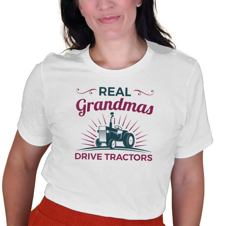Tractor Grandma Farm Real Grandmas Drive Tractors Old Women T-shirt