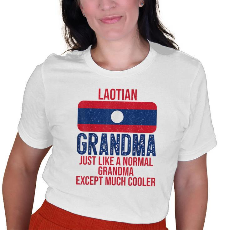 Vintage Laotian Grandma Laos Flag For Old Women T-shirt