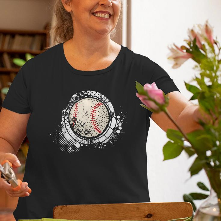 Baseball Dad Mom Sports Lover Baseball Game Day Vibes Old Women T-shirt Gifts for Old Women