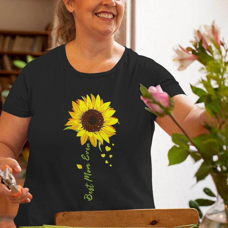 Best Mom Ever Sunflower Hearts Love Women Old Women T-shirt Gifts for Old Women