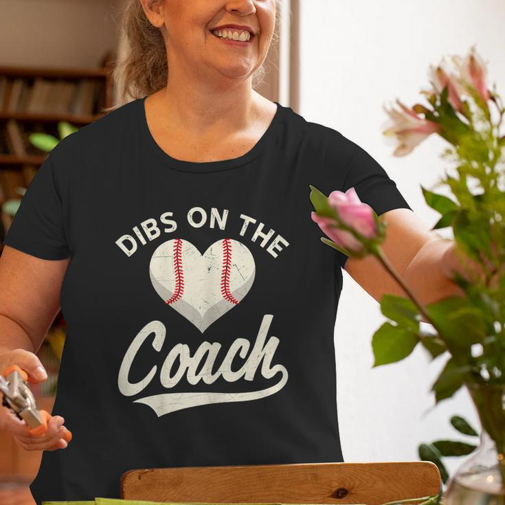 Dibs On The Coach Baseball Baseball Coach Old Women T-shirt Gifts for Old Women