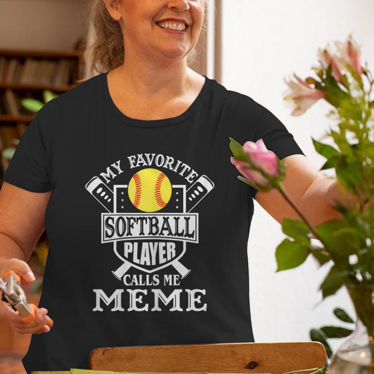 My Favorite Baseball Player Calls Me Meme Outfit Softball Old Women T-shirt Gifts for Old Women