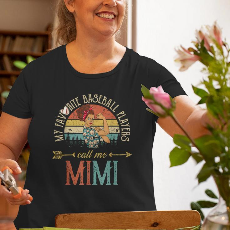 My Favorite Baseball Players Call Me Mimi Women Grandma Old Women T-shirt Gifts for Old Women